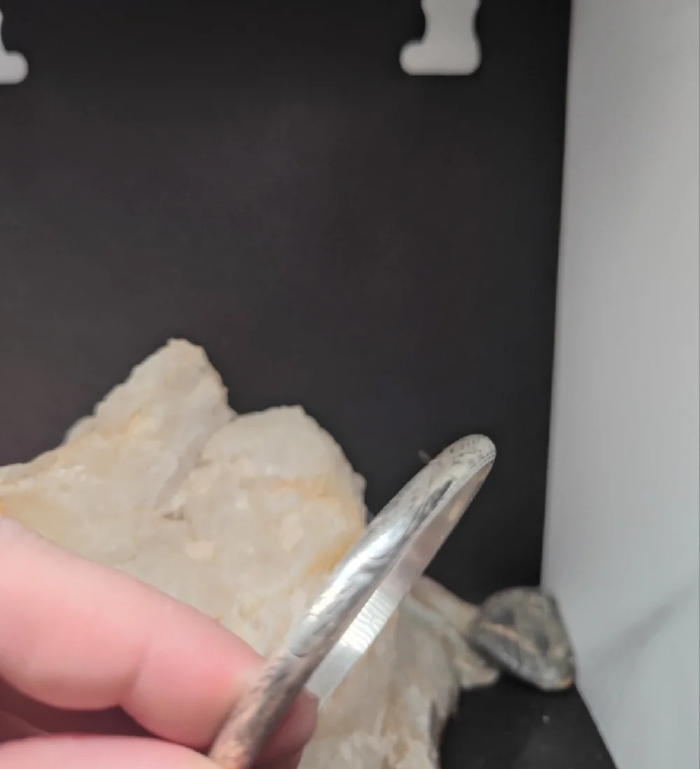 Vintage Sterling Silver Engraved Bangle Bracelet With Safety Chain - Picture 4 of 5